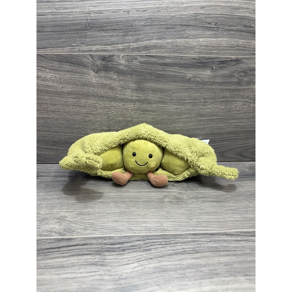Jellycat Amuseables Pea in a Pod Plush Stuffed Animal Cute Toy Green Vegetable